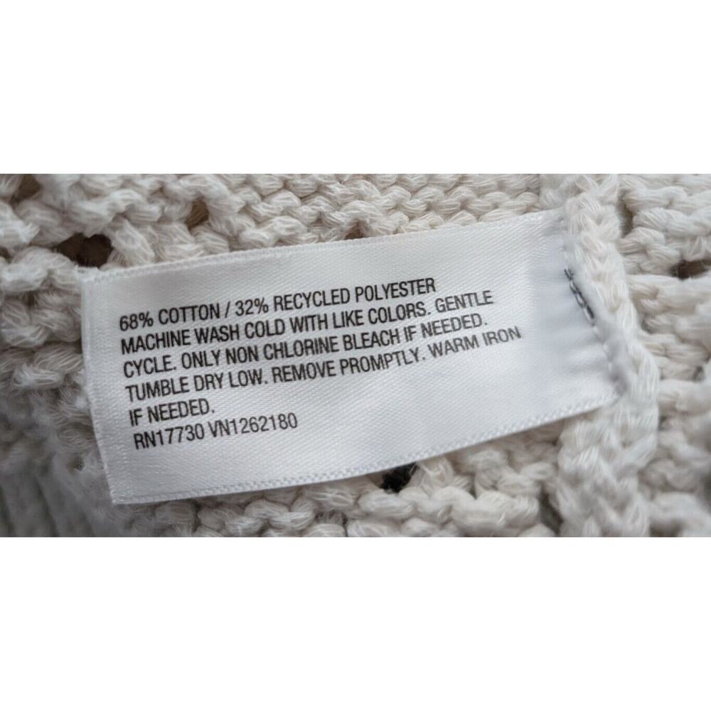 Universal Threads Tan Open Knit Cotton Blend Sweater Misses Size L - Picture 6 of 7